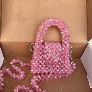 Pink Mini Beaded Bag