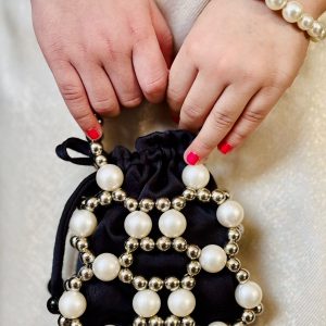 Pearl Mesh Beaded Bag
